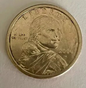 希少な 2000- P -SACAGAWEA 1 ドル コイン 米国リバティ ゴールド カラー。|WORLD RESOURCE【KING店】
