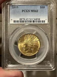 1915 10 ドル ゴールド インディアン ヘッド コイン PCGS MS62|WORLD RESOURCE【KING店】