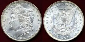 1887-O $1 PCGS MS64 ブラスト ホワイト ミント ラスター オリジナル カラー & 表面 シルバー モーグ|WORLD RESOURCE【KING店】