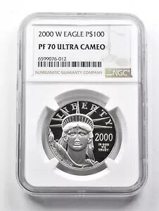PF70 UCAM 2000-W $100 アメリカン プラチナ イーグル 1 オンス プラチナ NGC *1506｜WORLD RESOURCE【KING店】
