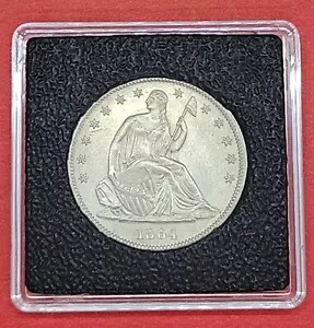 1864 年 シーテッド リバティ シルバー ハーフダラー 米国コイン ジェム BU 50 セント レア PQ 素敵です!|WORLD RESOURCE【KING店】
