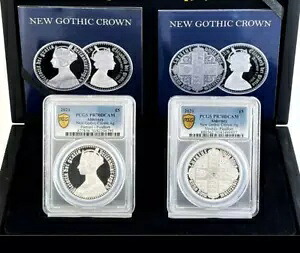 2021 新品 ゴシック クラウン アルダニー ピードフォルト PR70 2 個セット ?5 コイン シルバー PCGS|WORLD RESOURCE【KING店】
