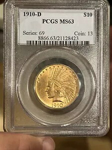 1910-D $10 ゴールド インディアン PCGS MS63!より良い日付の金貨|WORLD RESOURCE【KING店】