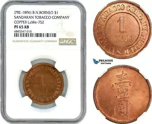 AI419、英国北ボルネオ、1 ドル ND、1896 年以前、NGC PF65RB、トップ ポップ! 2/0｜WORLD RESOURCE【KING店】 696,520円