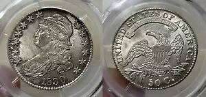 1830 ラージ O キャップ バスト ハーフダラー 50c PCGS MS 62|WORLD RESOURCE【KING店】