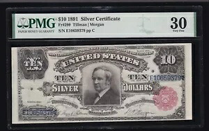 US 1891 $10 トゥームストーン シルバー証明書 FR 299 PMG 30 VF (379)|WORLD RESOURCE【KING店】