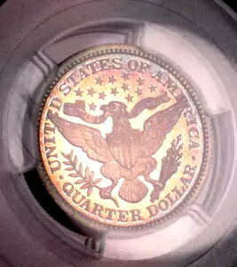 バーバー クォーター 1897 PCGS PR 64 カメオ レインボー ラリー シャピロ 血統見事!|WORLD RESOURCE【KING店】