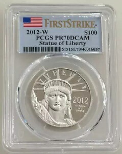 2012-W $100 プラチナ イーグル 自由の女神 PCGS PR70 DCAM ファースト ストライク|WORLD RESOURCE【KING店】