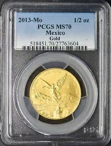 2013-Mo メキシコ ゴールド 1/2 オンス リベルタード - PCGS MS70 - ?COINGIANTS?|WORLD RESOURCE【KING店】