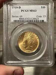 1910 D 10 ゴールド インディアン PCGS MS63|WORLD RESOURCE【KING店】