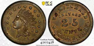 1863 TN F600D-1b、メンフィス - Wm。マクドナルド PCGS MS62 R9 - トップ ポップ 1/0 - 光沢|WORLD RESOURCE【KING店】