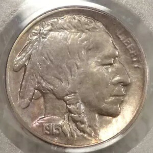 1915-S バッファロー ニッケル、セミキー デート、PCGS/CAC MS-63、古いホルダー|WORLD RESOURCE【KING店】