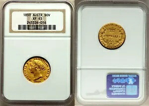 オーストラリア 1859 シドニー造幣局 金貨 ソブリン 非常に希少 = 鋳造数が少ない｜WORLD RESOURCE【KING店】