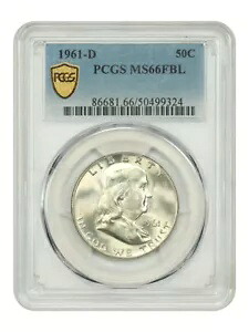 1961-D 50C PCGS MS66FBL - フランクリン ハーフダラー｜WORLD RESOURCE【KING店】