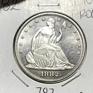 1882年 シーテッド リバティ ハーフダラー 宝石プルーフ ビデオを参照 E707 TCMAR|WORLD RESOURCE【KING店】
