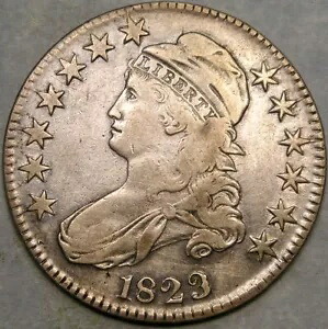 1823年 キャップ付きバスト レタードエッジ シルバー ハーフダラー 希少 魅力的な美しさ 醜い 3|WORLD RESOURCE【KING店】