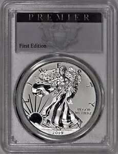2019-S 強化された逆方向防止アメリカン シルバー イーグル PCGS PR70 プレミア、COA 付き|WORLD RESOURCE【KING店】
