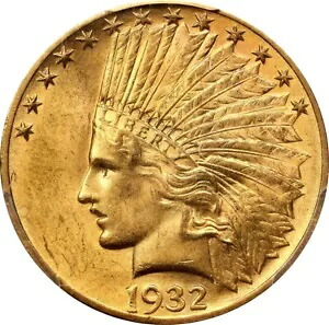 1932年 $10 インディアンヘッド PCGS MS63|WORLD RESOURCE【KING店】