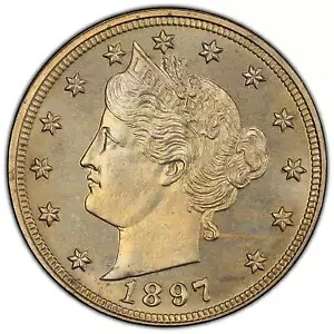 1897 5C リバティ ニッケル PCGS PR67 (CAC)。きれいに引き締まった|WORLD RESOURCE【KING店】