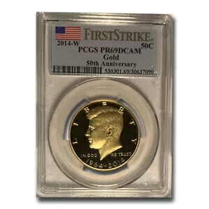 2014-W 3/4 オンス ゴールド ケネディ ハーフダラー PR-69 PCGS (FirstStrike?)|WORLD RESOURCE【KING店】