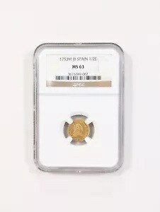 1753-M (JB) スペイン 1/2 エスクード 金貨 NGC MS63 ~ 人口 1｜WORLD RESOURCE【KING店】