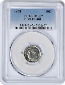 1968 ルーズベルト ダイム DDO FS-101 MS67 PCGS|WORLD RESOURCE【KING店】