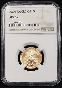NGC 2001 $10 1/4 オンス ゴールド イーグル MS69 #4598602-087|WORLD RESOURCE【KING店】