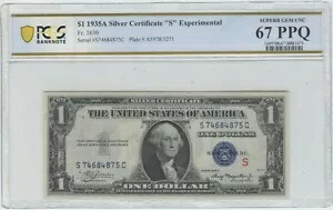 1935A $1 エクスペリメンタル (S) シルバー FR1610 PCGS 67 Superb Gem PPQ|WORLD RESOURCE【KING店】