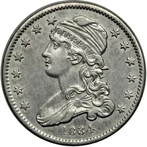 1834 25C XF45 PCGS のみ 271 の高グレードの外観 - AU キャップ付きバスト クォーター｜WORLD RESOURCE【KING店】