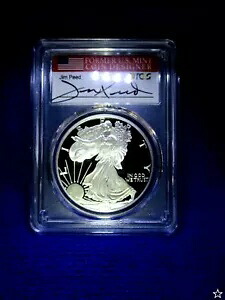 1997 P Am シルバー イーグル (POP 3) PCGS PF70 DCam JIM PEED レア フラッグ ラベル サイン入り|WORLD RESOURCE【KING店】