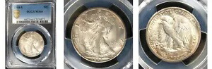 1944-S 50C MS66 PCGS-PQ-ウォーキング リバティ ハーフ---|WORLD RESOURCE【KING店】