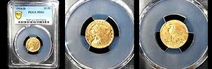 1914-D $2.5 PCGS MS61-PQ インディアン ヘッド ゴールド クォーター イーグル---|WORLD RESOURCE【KING店】