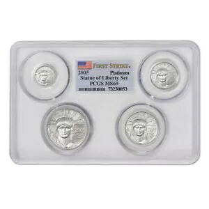 2005 プラチナ イーグル PCGS MS69 FS フラッグ ラベル ファースト ストライク地金コイン 4 枚セット|WORLD RESOURCE【KING店】