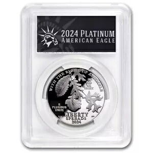 2024-W プルーフ プラチナ イーグル PR-70 PCGS (先行リリース、ブラック)｜WORLD RESOURCE【KING店】
