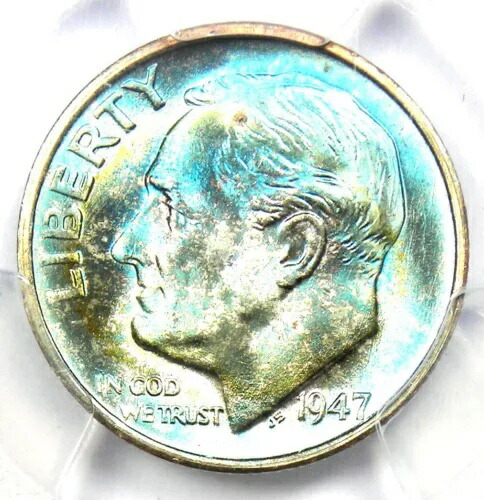 1947-S ルーズベルト ダイム 10C コイン - 認定 PCGS MS68 FB (FT) - 3,000 ドル相当|WORLD RESOURCE【KING店】
