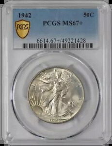 1942 ウォーキング リバティ PCGS MS 67+|WORLD RESOURCE【KING店】