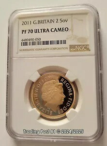 2011 イギリス - 2 ポンド ゴールド ソブリン - NGC プルーフ 70 ウルトラ カメオ|WORLD RESOURCE【KING店】
