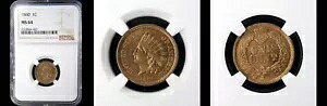 1860 1C NGC MS64-インディアンヘッドセント|WORLD RESOURCE【KING店】