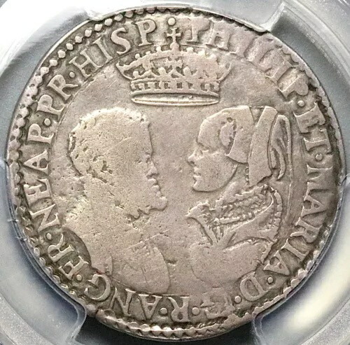 1554 PCGS VF 20 メアリー フィリップ 2 世 シリング ブリテン イングランド コイン POP 1/2 (24111202C)|WORLD RESOURCE【KING店】