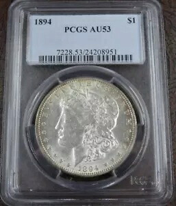 1894 モーガン シルバー ダラー PCGS AU 53 米国造幣局 $1 コイン フィラデルフィア造幣局｜WORLD RESOURCE【KING店】
