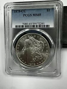 1878-CC 米国モルガン シルバー ダラー PCGS MS65 - ブライト ホワイト - レア｜WORLD RESOURCE【KING店】