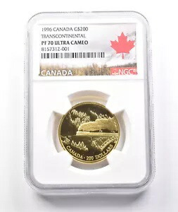 1996 カナダ 200 ドル ゴールド大陸横断鉄道 PF70 UCAM NGC *3759|WORLD RESOURCE【KING店】