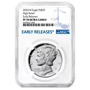 2024-W $25 1オンス プルーフ アメリカン パラジウム イーグル NGC PF70UC ER ブルーラベル|WORLD RESOURCE【KING店】