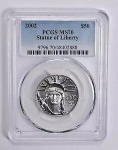 MS70 2002 $50 アメリカン プラチナ イーグル 1/2 オンス プラチナ PCGS *0406｜WORLD RESOURCE【KING店】