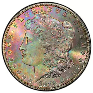 1879-S $1 モルガン シルバー ダラー PCGS MS66 - 美しいレインボー調色｜WORLD RESOURCE【KING店】