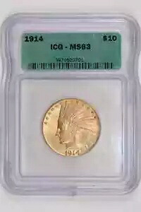 1914年 $10 ゴールド インディアン イーグル ICG MS63|WORLD RESOURCE【KING店】