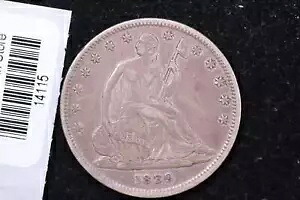 1839 シーテッド リバティ ハーフダラー、手頃な価格の XF+ 流通コイン、ストア #14115|WORLD RESOURCE【KING店】