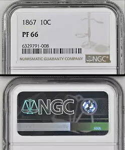 1867 NGC PR66 6000 鋳造 + 625 プルーフ = 最低 10C ?? $3,251 PCGS PG!シーテッドダイム|WORLD RESOURCE【KING店】