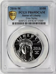2016-W $100 プラチナ イーグル 自由の女神 PCGS PR69DCAM 1オンス 9995 ファイン FS|WORLD RESOURCE【KING店】