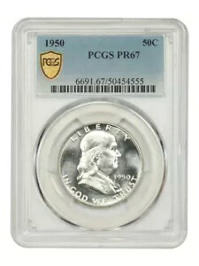 1950 50C PCGS PR67 - フランクリン ハーフダラー - 人気の初年度プルーフ｜WORLD RESOURCE【KING店】 731,280円